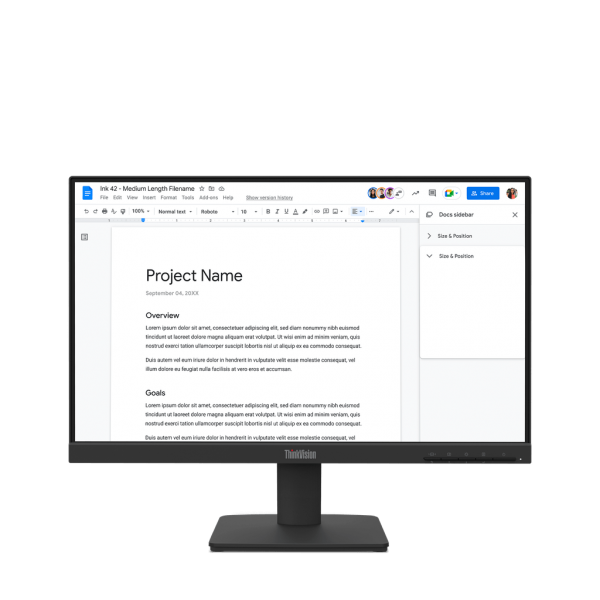 Lenovo ThinkVision S22-4e 21.5in-FullHD-IPS VGA+HDMI 3Y-Carry In